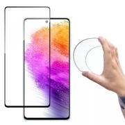 Szkła hartowane na telefon - Wozinsky Full Cover Flexi Nano folia szklana szkło hartowane z ramką Samsung Galaxy A73 przezroczysty - miniaturka - grafika 1