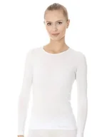 Koszulki i topy damskie - Damska koszulka termoaktywna Brubeck Women's longsleeve shirt | BIAŁA XL - miniaturka - grafika 1