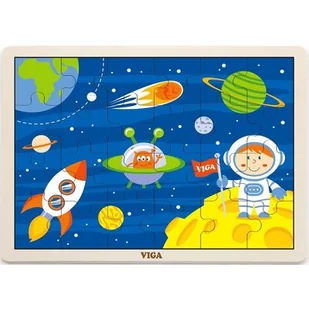 VIGA 51461 Puzzle na podkładce 24 elementy - kosmiczna przygoda - Puzzle - miniaturka - grafika 1