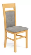 Krzesła - Krzesło skandynawskie ELIOR Lettar, brązowo-szare, 46x55x97 cm - miniaturka - grafika 1