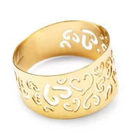 Pierścionki - Złoty pierścionek ażurowy serca żółte złoto Staviori - miniaturka - grafika 1