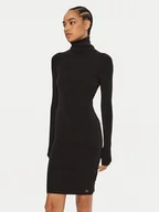 Sukienki - Calvin Klein Jeans Sukienka dzianinowa J20J224150 Czarny Slim Fit - miniaturka - grafika 1