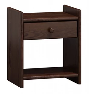 Szafka nocna sosnowa WIKI orzech - Szafki nocne - miniaturka - grafika 1