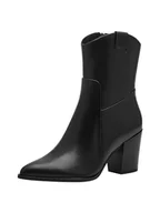 Kozaki damskie - Marco Tozzi Damskie botki Zip+Slip 2-25361-43 modne kozaki, czarne, 41 EU, czarny, 41 EU - miniaturka - grafika 1