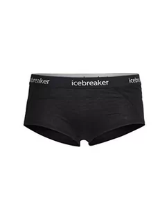 Spodnie damskie - Icebreaker Damskie spodnie typu hotpants bielizna, czarna/czarna, M - grafika 1