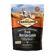 Sucha karma dla psów - Carnilove Fresh Ostrich&Lamb Small Breed Adult 1,5 kg - miniaturka - grafika 1