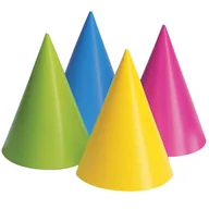 Dekoracje sali - Czapka papierowa Neon Party 5 sztuk - miniaturka - grafika 1