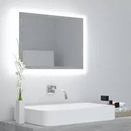 Lustra - vidaXL Lustro łazienkowe z LED, szarość betonu, 60x8,5x37 cm, płyta - miniaturka - grafika 1