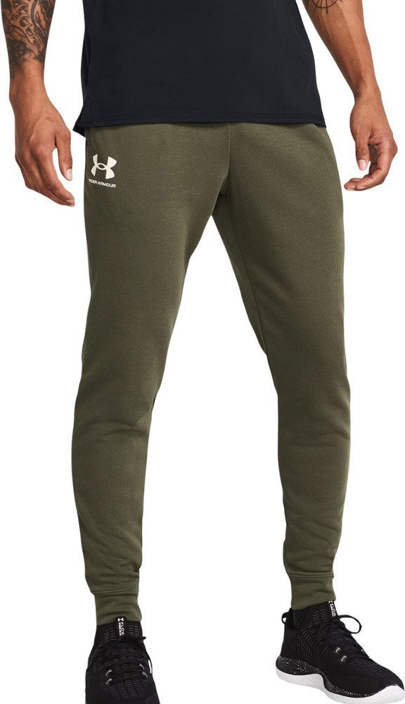 Spodnie męskie Under Armour Rival Terry Jogger khaki 1380843 390 S