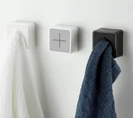 Akcesoria hydrauliczne - AG797A Wieszak na ręczniki srebrno-czarn - miniaturka - grafika 1