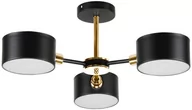 Lampy sufitowe - MLAMP Abazurowa LAMPA sufitowa ELM3020/3 BL TR MLAMP metalowa OPRAWA molekuły czarne złote ELM3020/3 BL TR - miniaturka - grafika 1