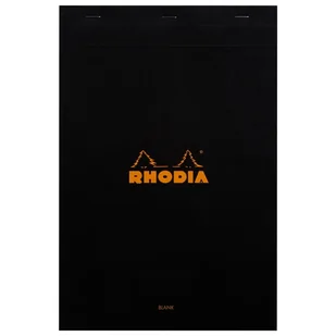 Blok Rhodia N°19 A4+ 21x31,8 cm, gładki, czarny - Notesy i bloczki - miniaturka - grafika 1