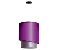 Lampy sufitowe - Duolla - Żyrandol na lince PARIS 1xE27/15W/230V śr. 40 cm fioletowy/srebrny - miniaturka - grafika 1