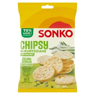 Sonko Chipsy popcornowe o smaku zielonej cebulki Popcool Chips 60 g - Chipsy - miniaturka - grafika 1