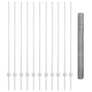 vidaXL Słupki ogrodzeniowe 22 szt. U-Channel 140 cm Stal ocynkowana - Ogrodzenia vidaXL Słupki ogrodzeniowe 22 szt. U-Channel 140 cm Stal ocynkowana - Ogrodzenia - miniaturka - grafika 1
