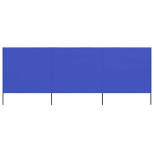 vidaXL Parawan 3-skrzydłowy z tkaniny 400x80 cm błękit lazur 47145 - Parawany - miniaturka - grafika 1