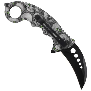 Nóż składany karambit Herbertz CJH Skulls, Black Blade (ART000137 - 572413) - Noże - miniaturka - grafika 3