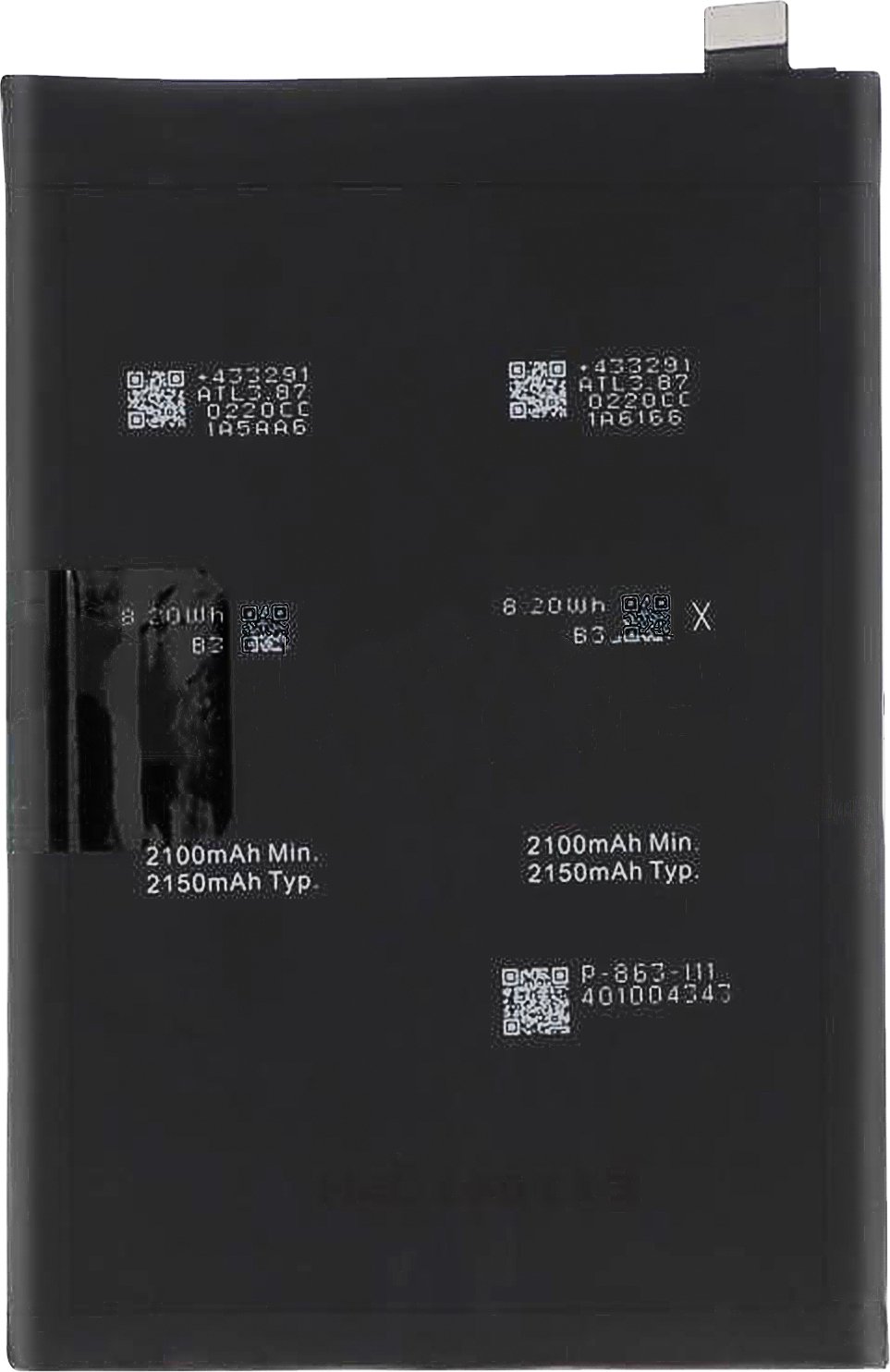 Zamienna bateria do Oppo Reno 6, dodatkowa bateria 4300 mAh - czarna