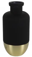 Wazony i flakony - wazon Naomi 13 x 25 cm szkło czarne/złote - miniaturka - grafika 1