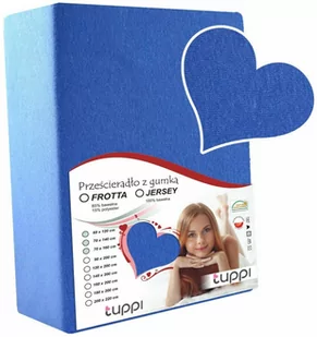 Prześcieradło do łóżeczka 120x60 JERSEY z gumką niebieski - Prześcieradła dla dzieci - miniaturka - grafika 1