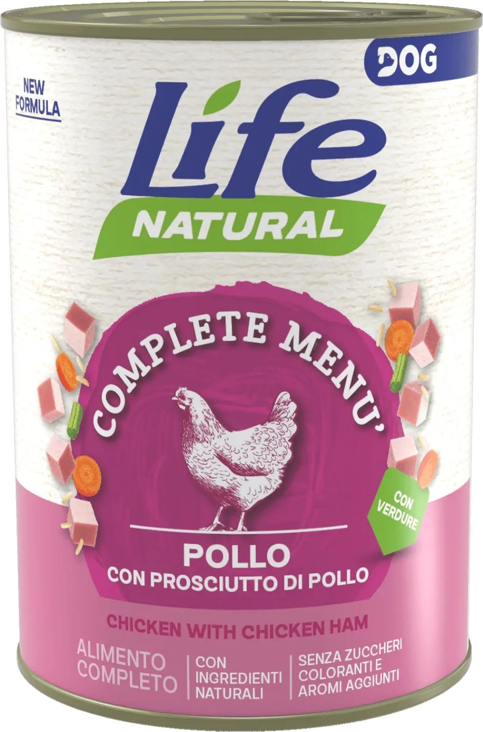 Life Pet Care Life Dog Karma Mokra dla Psa Kurczak Szynka 400g