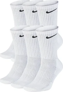 Nike Skarpety długie Everyday Cushion Crew 6PAK BIAŁE Sportowe L - Skarpety termoaktywne - miniaturka - grafika 1