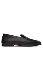 Półbuty damskie - Tommy Hilfiger Lordsy Th Leather Loafer FW0FW09319 Czarny - miniaturka - grafika 1