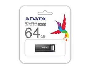 Adata, UR340, 64GB, USB3.2 Gen1, czarny - Pendrive - miniaturka - grafika 1