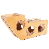 Akcesoria dla gryzoni - OIIBO WOODEN HOUSE ERS71 - DOMEK DLA GRYZONI - miniaturka - grafika 1