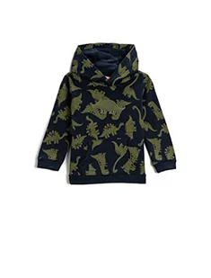 Koton Baby Boy Dinozaur Printed Hoodie Cotton, Marine Design (02C), 12-18 miesi?cy - Bluzy i sweterki niemowlęce - miniaturka - grafika 1