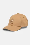 Czapki męskie - Tommy Hilfiger czapka z daszkiem kolor beżowy z aplikacją AM0AM12805 - miniaturka - grafika 1