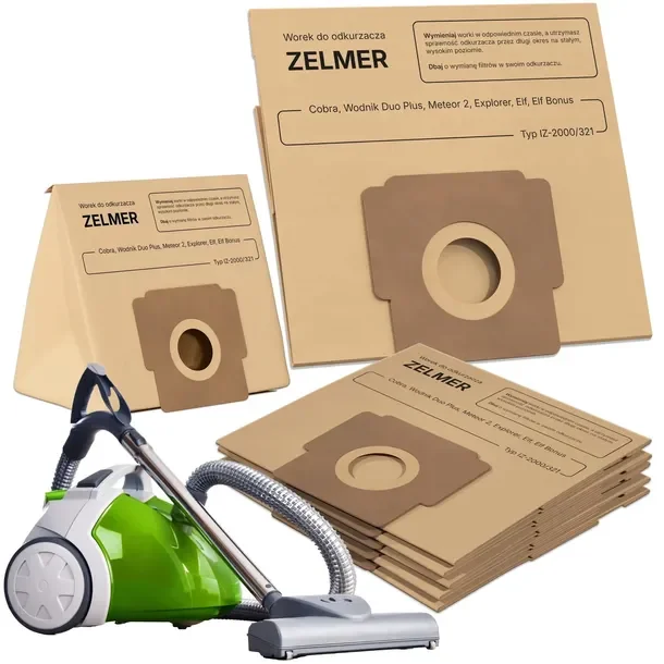 Worki Do Odkurzacza Zelmer Elf Bonus (Papierowe, 5 sztuk)