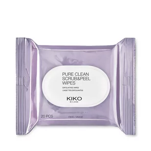 Kiko Milano, Pure Clean Scrub&Peel Wipes, Chusteczki złuszczająco-odświeżające do twarzy, 20 szt. - Chusteczki do demakijażu - miniaturka - grafika 1