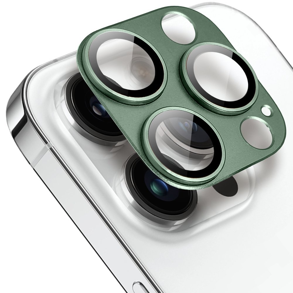 Metalowa osłona na cały aparat do iPhone 14 Pro Max, zielona