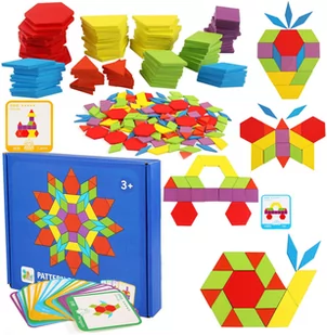 Układanka Drewniana Puzzle Tangram Montessori U596 - Zabawki interaktywne dla dzieci - miniaturka - grafika 1