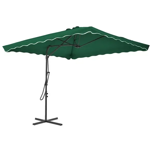 Elegancki parasol ogrodowy zielony 250x250x230 cm z obrotowym słupkiem