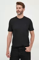 Koszulki męskie - Liu Jo t-shirt bawełniany kolor czarny gładki - miniaturka - grafika 1