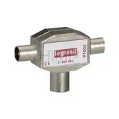 Inne akcesoria audio-wideo - Splittery ekranowane 9.52 mm - 862 MHz, 1 wejście żeńskie - 2 wyjścia męskie Legrand 091005 - miniaturka - grafika 1