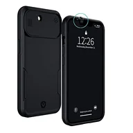 Etui i futerały do telefonów - Spy-Fy Etui na telefon iPhone 13 Mini z przesuwną osłoną aparatu z przodu i z tyłu, chroń swoją prywatność, ochrona przed upadkiem o długości 2 m, czarny matowy osłona mini aparatu iPhone 13 - miniaturka - grafika 1