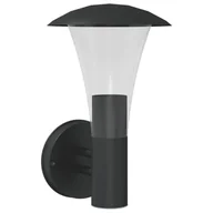 Lampy ogrodowe - vidaXL Kinkiet zewnętrzny, czarny, stal nierdzewna - miniaturka - grafika 1