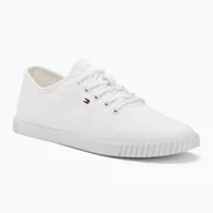Trampki damskie - Trampki damskie Tommy Hilfiger Canvas Lace Up white - miniaturka - grafika 1