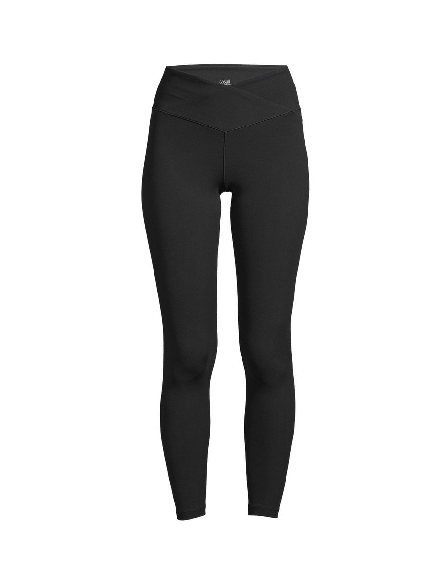 Legginsy CASALL Overlap High Waist Tights czarny
