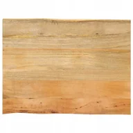 Blaty meblowe i parapety okienne - Blat stołu, 70x60x2,5 cm, naturalna krawędź, lite drewno mango - miniaturka - grafika 1