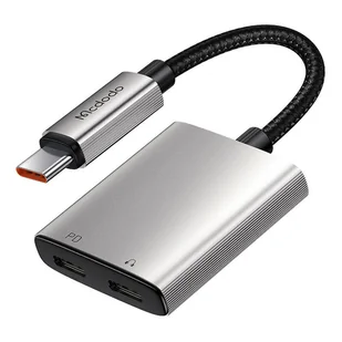 Adapter audio 2w1 USB-C do 2x USB C Mcdodo CA-5570 - Pozostałe akcesoria do telefonów - miniaturka - grafika 1