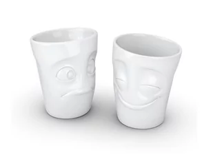 Zestaw 2 białych kubków z porcelany 58products - Kubki Zestaw 2 białych kubków z porcelany 58products - Kubki - miniaturka - grafika 1