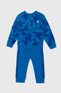 Dresy i komplety dla chłopców - adidas Originals dres dziecięcy kolor niebieski - grafika 1