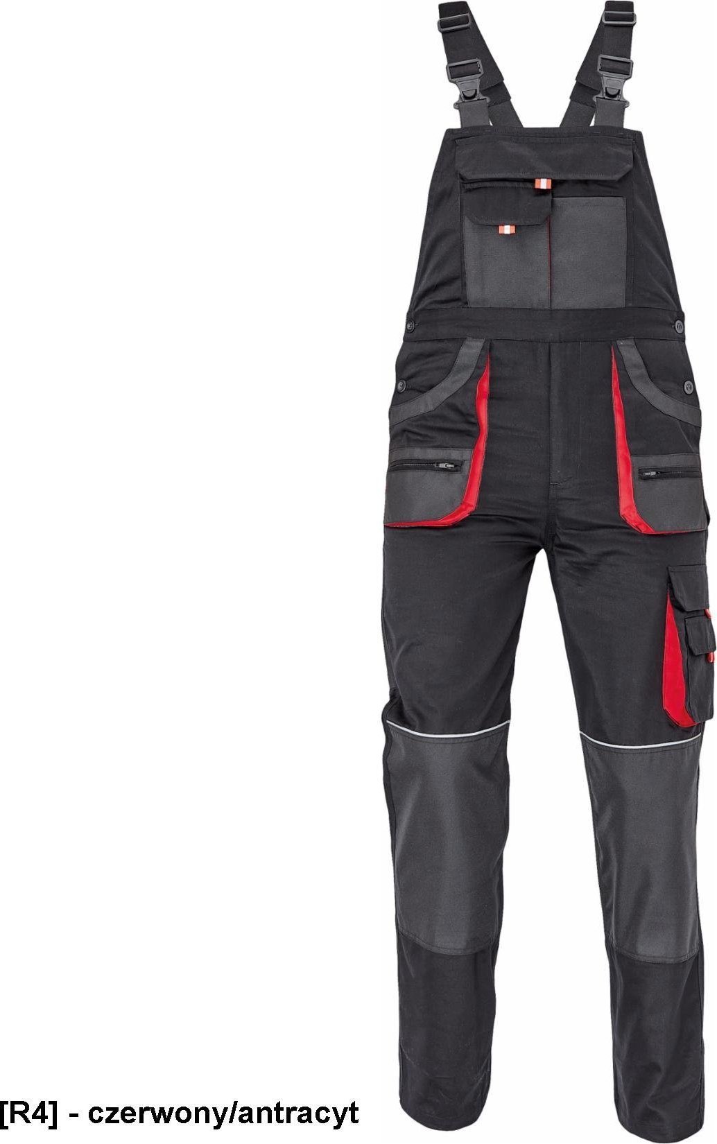 CERVA FF HANS - ogrodniczki - czerwony/antracyt 62