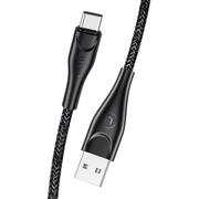 Kable USB - USAMS Kabel pleciony U41 USB-C 1m 2A czarny/black SJ392USB01 (US-SJ392) - miniaturka - grafika 1