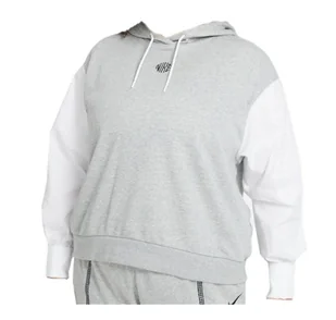BLUZA NIKE SZARA KOSZULOWE RĘKAWY DJ6684-063 1X - Bluzy damskie - miniaturka - grafika 1