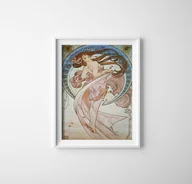 Plakaty - Plakat retro Taniec Alphonse Mucha - miniaturka - grafika 1